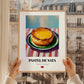 Pastel de Nata – Oil Painting, Portuguese Dessert Print, styled in a charming Paris street view