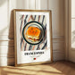 Francesinha – on Striped Tablecloth, Portuguese Food Painting