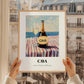 Cava – Spanish Coastal Table, Spanish Wine Poster, styled in a charming Paris street view