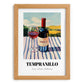 Tempranillo – Spanish Hillside Café View, Spanish Wine Wall Decor, set in oak frame