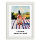 Côtes De Provence Rosé – French Hilltop Café Scene, French Wine Print, placed in minimal white frame