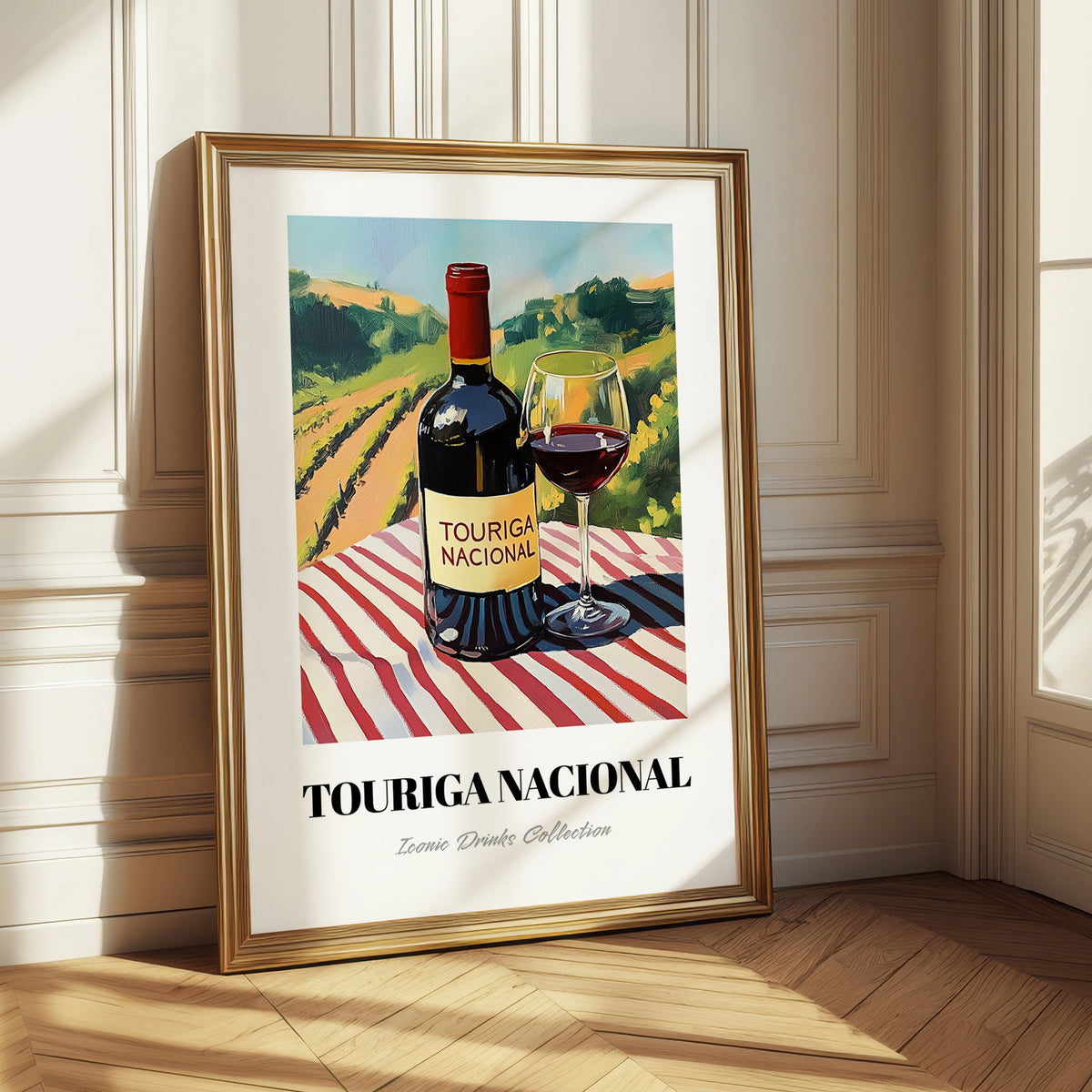 Touriga Nacional – Portuguese Hilltop Table Scene, Portuguese Wine Wall Decor