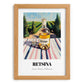 Retsina – Greek Hilltop Table Scene, Greek Wine Still Life, set in oak frame