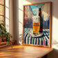 Weißbier – German Urban Café Scene, German Beer Art, clean layout with no caption
