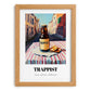 Trappist – Belgian Street Café Scene, Belgian Beer Poster, set in oak frame