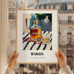 Rakija – Serbian Café on the Corner, Serbian Spirit Painting, styled in a charming Paris street view
