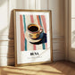 Buna – on Striped Tablecloth, Ethiopian Coffee Painting
