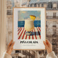 Piña Colada – Puerto Rican Coastal Café Moment, Puerto Rican Cocktail Poster, styled in a charming Paris street view