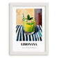 Limonana – Israeli Street Café Scene, Israeli Spirit Print, placed in minimal white frame