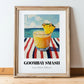 Goombay Smash – Bahamian Coastal Café Moment, Bahamian Cocktail Print, in wooden frame leaning on the floor