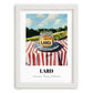 Lard – Italian Hilltop Table Scene, Pantry Wall Decor, placed in minimal white frame