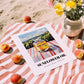 Sunflower Oil – Italian Hillside Café View, Ingredients Corner Painting, unframed on coastal sand