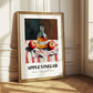 Apple Vinegar – on Striped Tablecloth, Shelf Stock Print