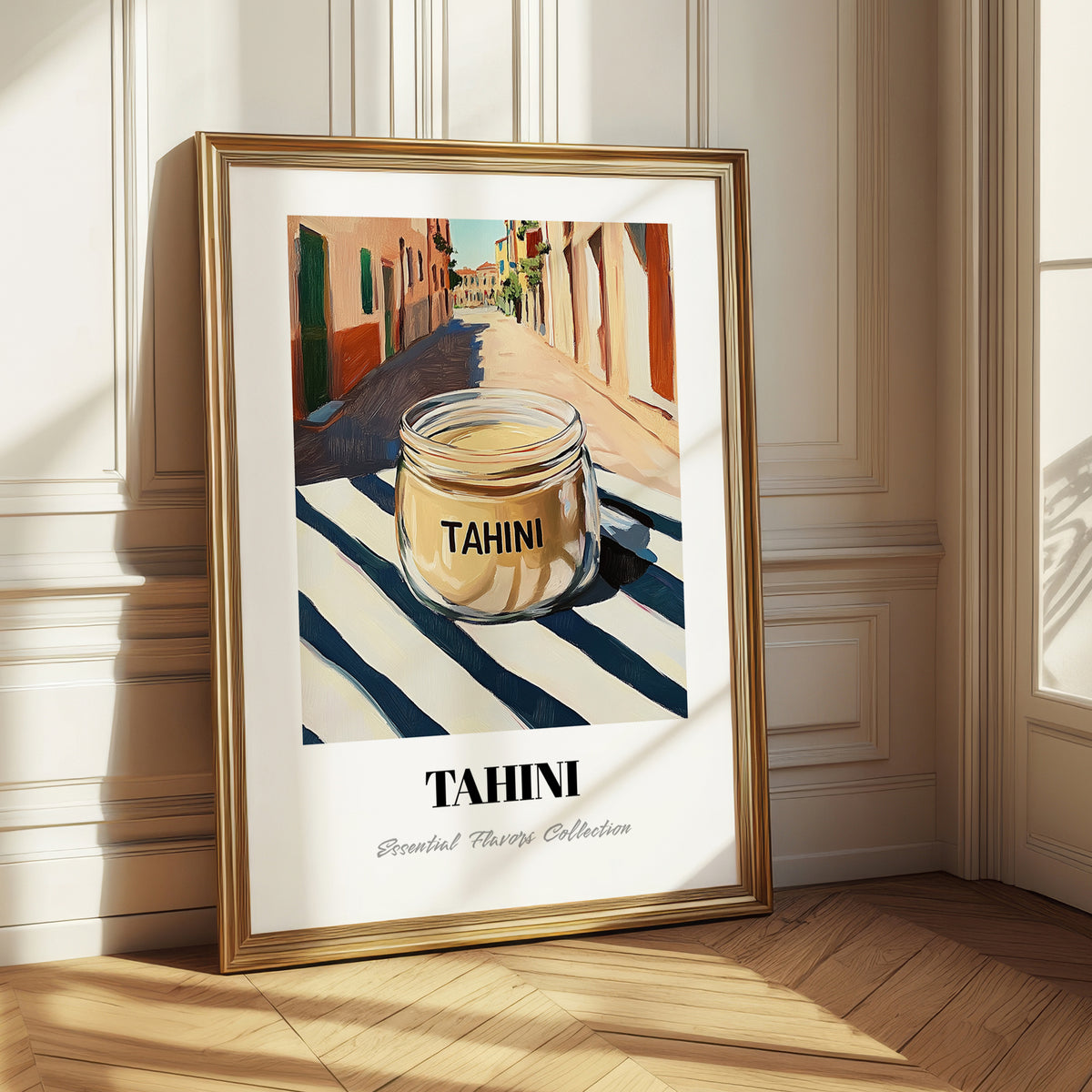 Tahini – Italian Street Café Scene, Kitchen Storage Wall Art