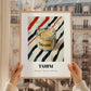 Tahini – on Striped Tablecloth, Grocery Wall Decor, styled in a charming Paris street view