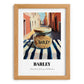 Barley – Italian Outdoor Café Scene, Ingredients Corner Still Life, set in oak frame