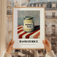 Basmati Rice – on Striped Tablecloth, Shelf Stock Wall Decor, styled in a charming Paris street view