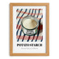 Potato Starch – on Striped Tablecloth, Sweetener Painting, set in oak frame
