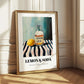 Lemon & Soda – on Striped Tablecloth, Lemonade Poster