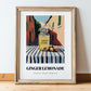 Ginger Lemonade – Italian Street Café Scene, Lemonade Still Life, in wooden frame leaning on the floor