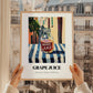 Grape Juice – Italian Café on the Corner, Lemonade Wall Illustration, styled in a charming Paris street view
