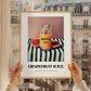 Grapefruit Juice – on Striped Tablecloth, Lemonade Wall Art, styled in a charming Paris street view