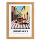 Cherry Juice – Italian Café on the Corner, Lemonade Poster, set in oak frame
