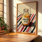 Apricot Juice – on Striped Tablecloth, Lemonade Print, clean layout with no caption