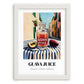 Guava Juice – Italian Urban Café Scene, Lemonade Print, placed in minimal white frame