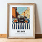 Fig Jam – Italian Café on the Corner, Jam Wall Decor, in wooden frame leaning on the floor