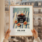 Fig Jam – on Striped Tablecloth, Jam Wall Decor, styled in a charming Paris street view