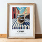 Cumin – Italian Café on the Corner, Spices Wall Decor, in wooden frame leaning on the floor