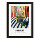 Parsley – Italian Street Café Scene, Spices Poster, in sleek black frame