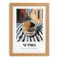 Nutmeg – Italian Street Café Scene, Spices Wall Decor, set in oak frame