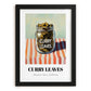 Curry Leaves – on Striped Tablecloth, Spices Wall Decor, in sleek black frame