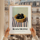 Black Truffle – on Striped Tablecloth, Mushrooms Still Life, styled in a charming Paris street view