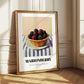 Marionberry – on Striped Tablecloth, Berries Wall Decor