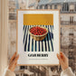 Goji – on Striped Tablecloth, Berries Wall Decor, styled in a charming Paris street view