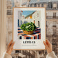 Lettuce – White village Urban Café Scene, Vegetable Still Life, styled in a charming Paris street view