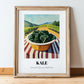 Kale – Green Valley Landscape, Vegetable Wall Decor, in wooden frame leaning on the floor
