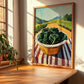 Kale – Green Valley Landscape, Vegetable Wall Decor, clean layout with no caption