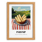 Parsnip – Valley Café Scene, Vegetable Painting, set in oak frame