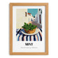 Mint – White village Café on the Corner, Fresh Herbs Painting, set in oak frame