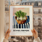 Fennel Fronds – on Striped Tablecloth, Fresh Herbs Still Life, styled in a charming Paris street view