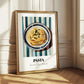 Pasta – on Striped Tablecloth, Italian Pasta Still Life 
