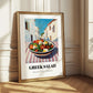 Greek Salad – White village Urban Café Scene, Greek Food Illustration