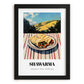 Shawarma – Hilltop Café Scene, Middle Food Wall Art, in sleek black frame