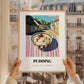 Pudding – English village Urban Café Scene, British Dessert Still Life, styled in a charming Paris street view
