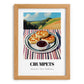 Crumpets – Hilltop Table Scene, British Pastry Still Life, set in oak frame