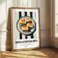 Mini Sandwiches – on Striped Tablecloth, British Food Wall Art